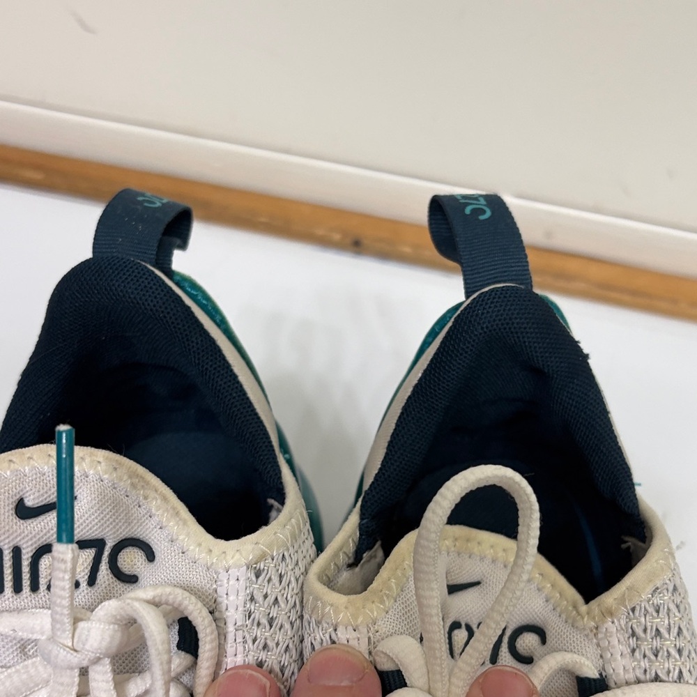 Nike White and Teal Air Max 270 Sneakers - Picture 7 of 10